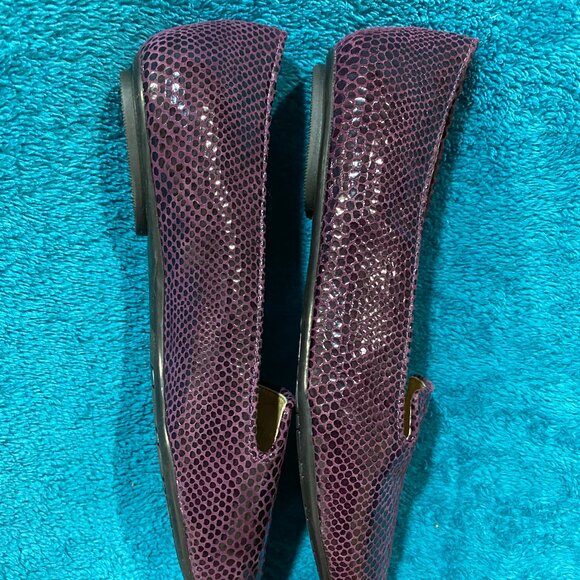 Van Eli Purple Snakeskin Flat Women's Loafers 8M - Picture 4 of 6